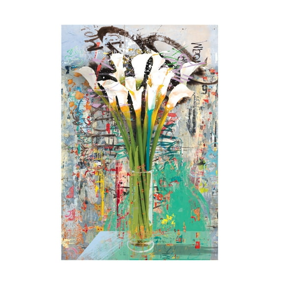 Canvas Wall Art - Porter Hastings 'Urban Bouquet 3' Wall Art for Living Room, Bedroom, or Office Décor by Trademark Fine Art - 12 x 19 Inches