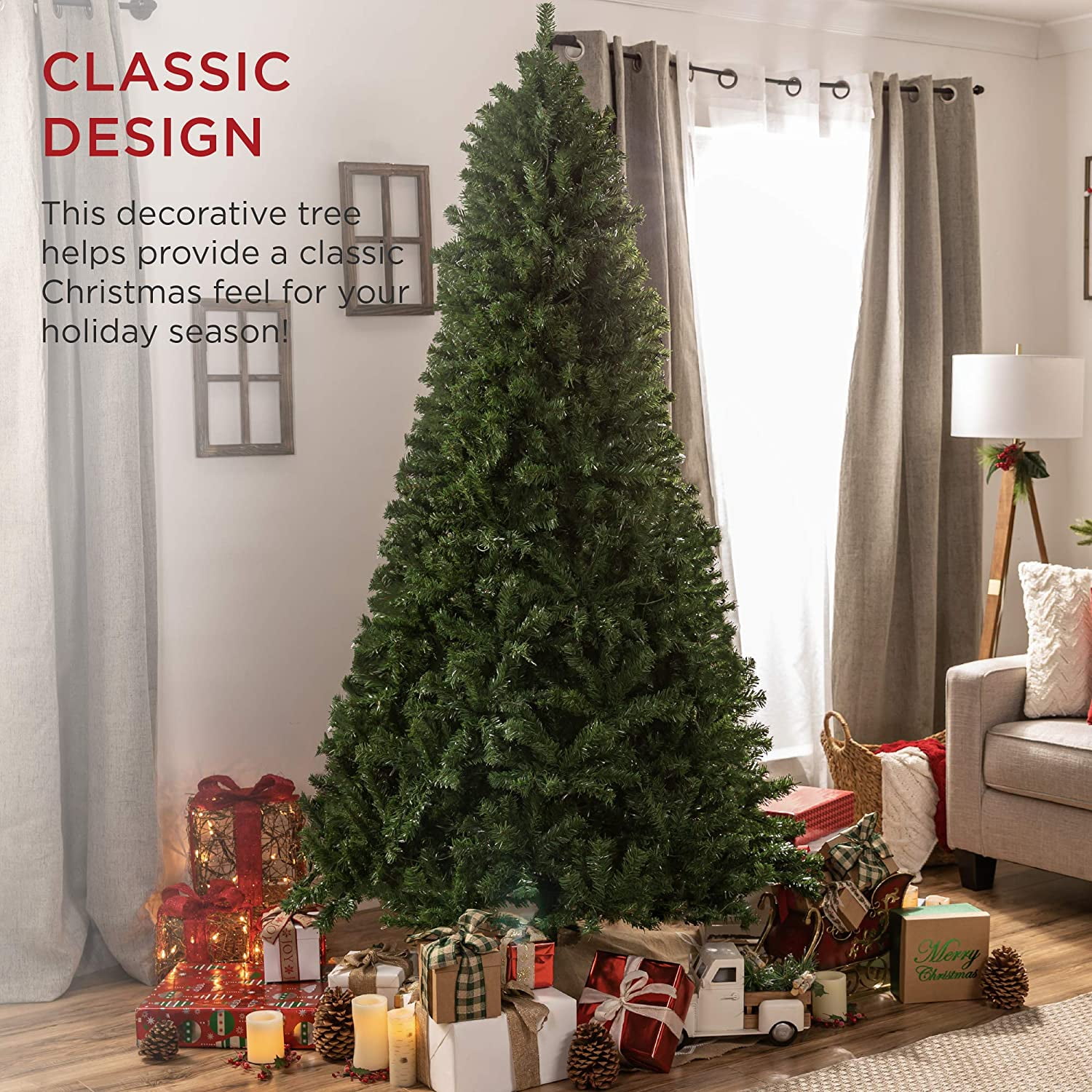 Best Choice Products 7 5ft Premium Spruce Artificial Holiday Christmas Tree For Home Office Party Decoration W 1 346 Branch Tips Easy Assembly Metal Hinges Foldable Base Walmart Com Walmart Com