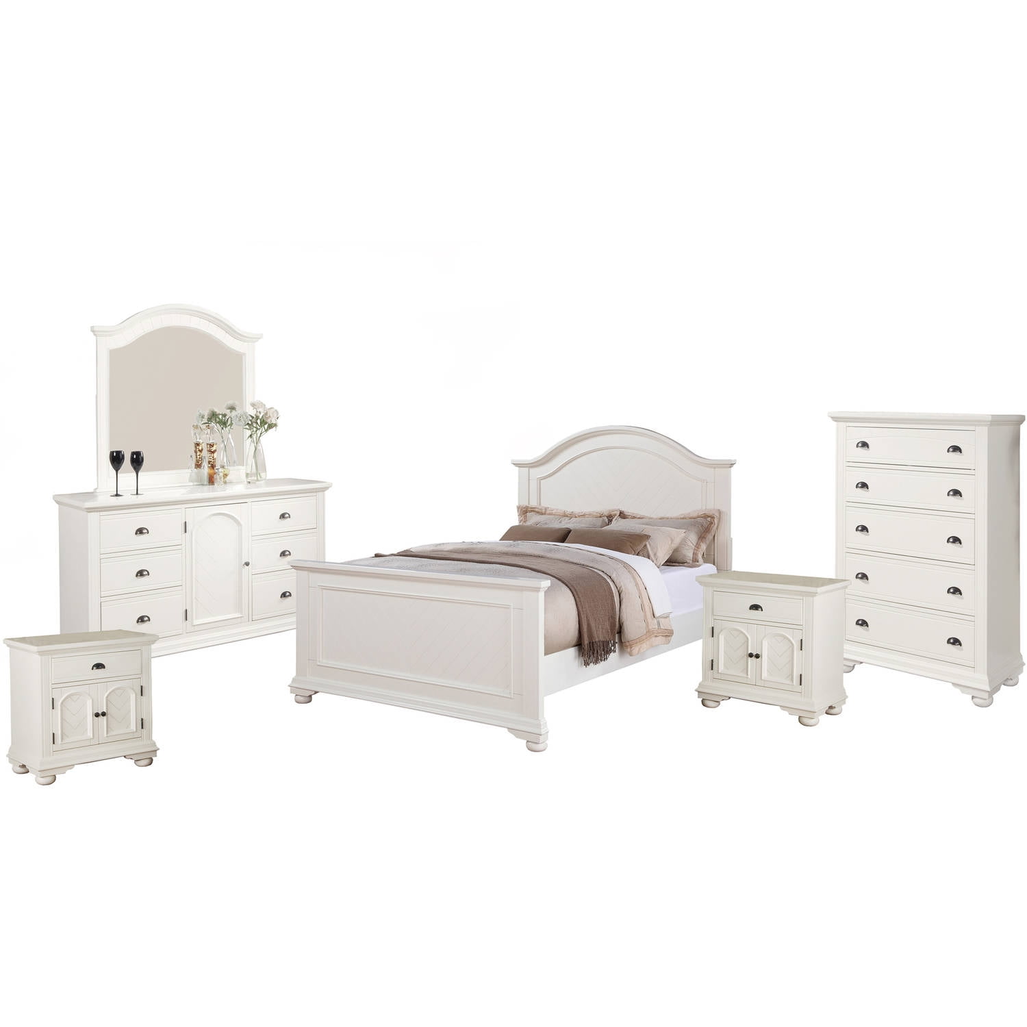 Picket House Furnishings Addison White Panel Bedroom Set, Multiple