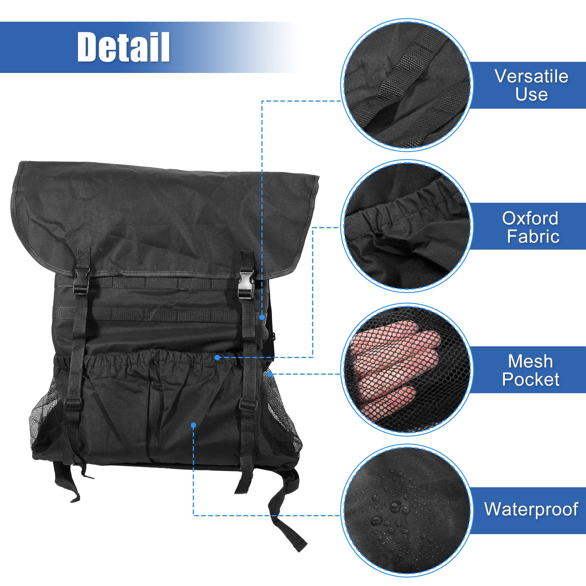 Unique Bargains Universal Outdoor Spare Tire Trash Bag for Off-Road Truck SUV