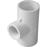 Manufacturer Varies Reducing Tee, 3/4 x 1/2 x 3/4 in, PVC 402101BC
