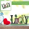 thumbnail image 2 of Lucky Ornaments Wooden St. Patrick's Day Sign Desk Topper Table Decor Tabletop Decoration, 2 of 6