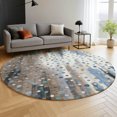 thumbnail image 6 of Addison Rugs Mayfield Premium Machine Washable Transitional Geometric Taupe Round Rug, 8' x 8', 6 of 6