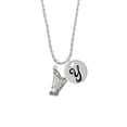 thumbnail image 2 of Delight Jewelry Silvertone Harp Silvertone Script Initial Disc - Y - Charm Necklace, 20"+3", 2 of 4