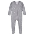 thumbnail image 3 of Gerber Baby & Toddler Neutral Snug Fit Footed Cotton Pajamas, 2-Pack, 0/3 Months - 5T, 3 of 7