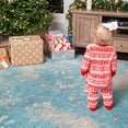 thumbnail image 7 of Gyratedream Elk Striped Christmas Matching Family Pajamas Sets Long Sleeve Pullover Pants PJs Loungewear, 7 of 7