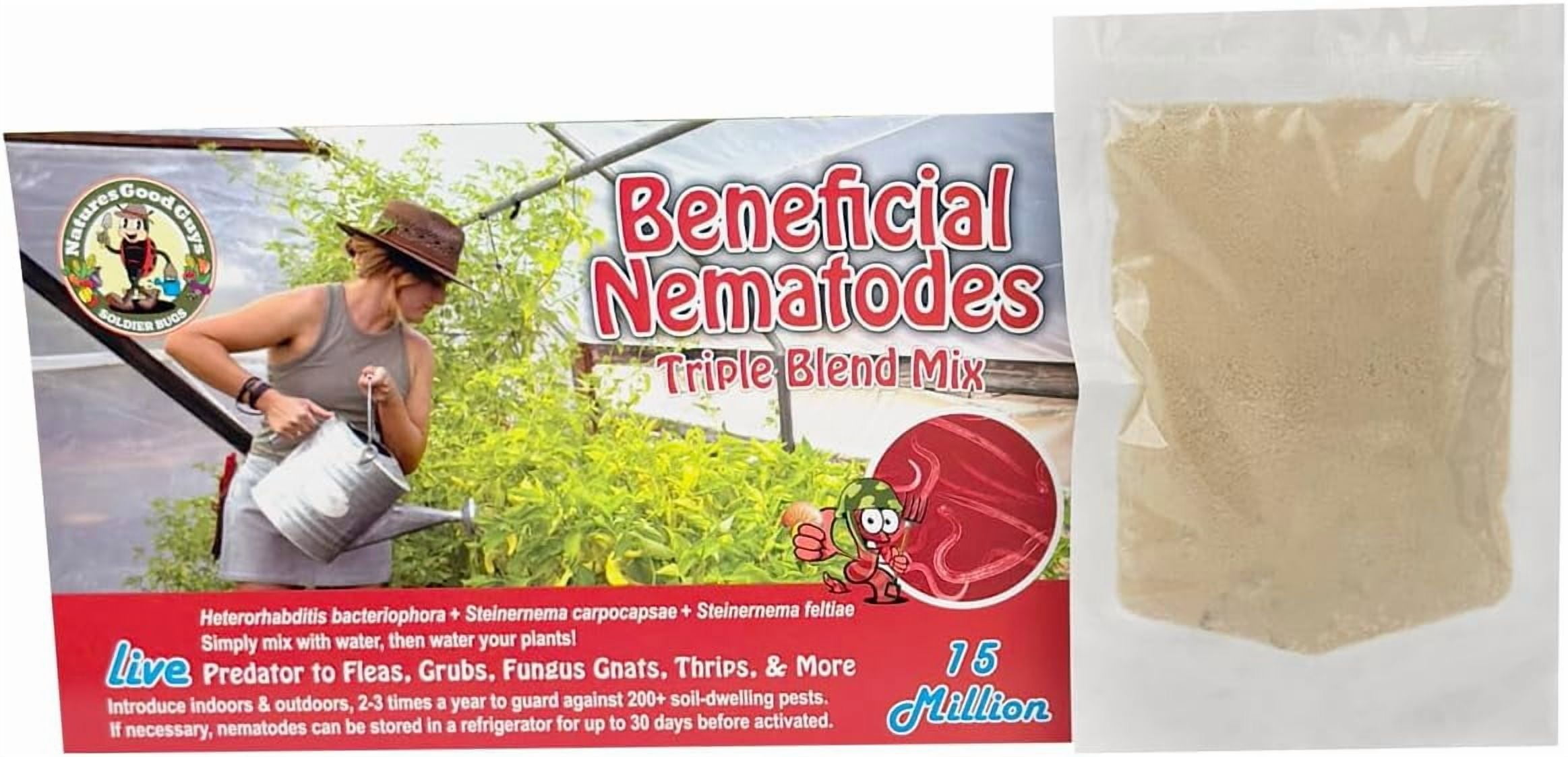 Beneficial Nematodes - 15 Million Hb+Sc+Sf - Kills Over 200 Different Species of Soil Dwelling and Wood Boring Insects.