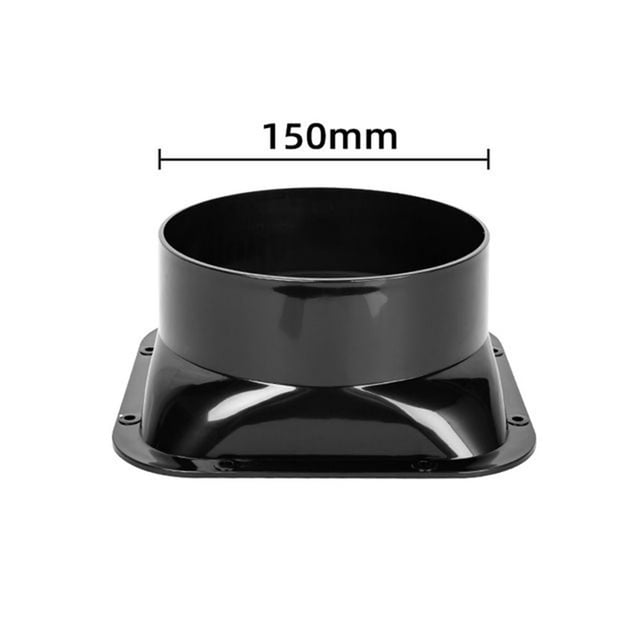 Duct Connector Square Flange Abs Plastic for 100-300mm Dia Hose Check Valve