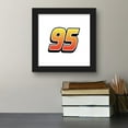 thumbnail image 2 of Gallery Pops Disney Pixar Cars 3 - Number 95 Lightning McQueen Wall Art, Black Framed Version, 12" x 12", 2 of 5