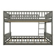 thumbnail image 5 of EUROCO Full XL over Queen Size Bunk Bed, 2-in-1 Wood Bed, Seperate into 2 Single Beds for Kids Teens and Adults, Gray, 5 of 12
