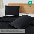 thumbnail image 7 of Jessy Home Solid Black Quilted Quilt Set Queen/Full Floral Microfiber Bedspread Coverlet, 7 of 7
