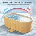 thumbnail image 4 of MINGYI 59'' Large Portable Insulated Bathtub for Adult, Inflation-free Bathtub for shower, Hot Ice Collapsible Tub for 2 People, for Bathroom Home & Outdoor (with Cover,Yellow), 4 of 8