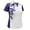 Dahila Purple/White, variant on Monterey Club Women's Dianthus Print Contrast Golf Polo Shirt #2406