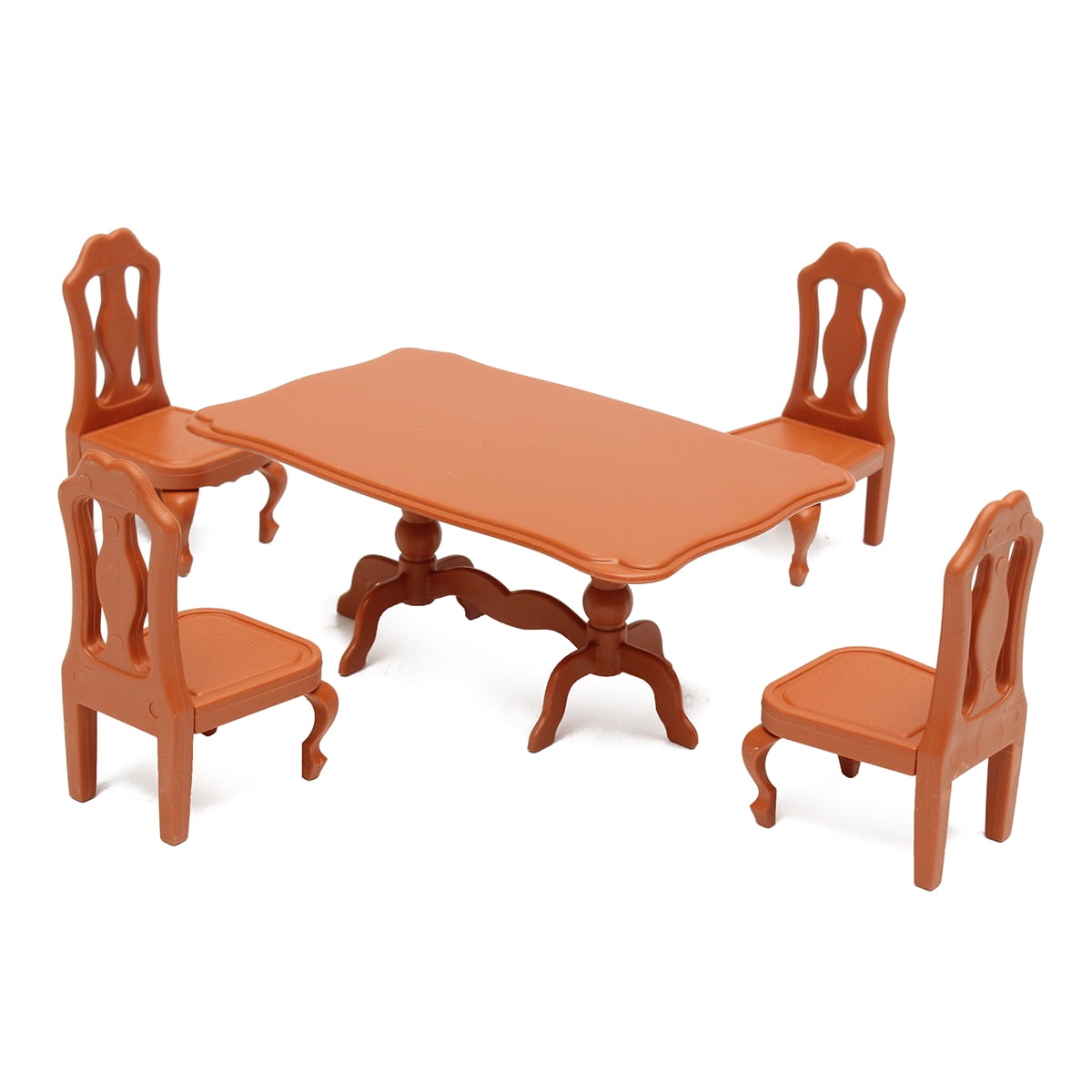 Table Plastic Miniature Doll House Furniture Set Living Room Kitchen Decoration