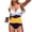#219-Yellow, variant on Roncen One Piece Swimsuit Tummy Control Criss Cross Bathing Suit Slimming Ruched Swim Suit Push Up V Neck Swimwear
