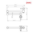 thumbnail image 3 of Antique Kitchen Bathroom Bronze Pot Filler Fold Swing Arm Rotatable Wall Mount Faucet Tap,Kitchen Faucet, 3 of 6