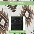 thumbnail image 4 of Outdoor TV Cover 52 to 55 Inches, Khaki Brown Aztec Ethnic Southwestern Native Geometric Waterproof and Weatherproof TV Cover with Remote Control Pocket, Flat Screen TV Cover Protector for Outside TV, 4 of 6