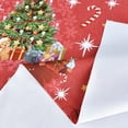 thumbnail image 4 of Plastic Christmas Tablecloth Square Silver Vinyl Christmas Table Cloth Xmas Table Cover with Snowman for Party (60'''' x 60'''', Snowman), 4 of 6