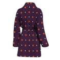 thumbnail image 2 of Halloween Stars Pattern Women Bathrobe One Size Univeral Fits, Halloween Decorative Fashion Lightweight Plush Fleece Long Robe For Women, 2 of 3