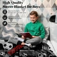 thumbnail image 3 of Soccer Blanket for Boys Girls, Soccer Gifts for Men Women, Soft Soccer Mom Gift Soccer Blanket for Room Decor Bedding 60"x80", 3 of 6