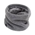 thumbnail image 4 of Polaina de cuello de invierno con forro polar y bufanda térmica para motociclismo, ciclismo y senderismo. Gris, 4 of 9