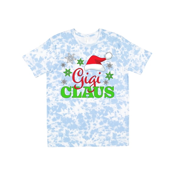 Inktastic Gigi Claus with Christmas Santa Hat and Snowflakes T-Shirt