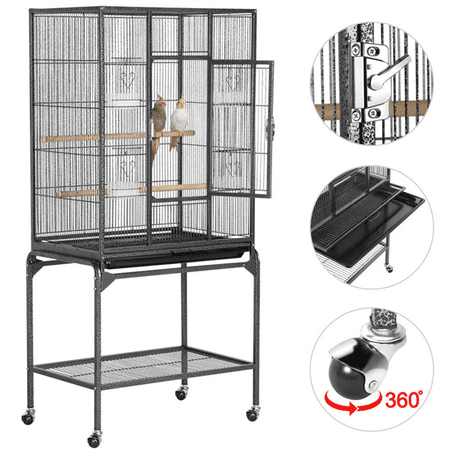 53.7'' Parrot Conure Parakeet Lovebird Budgie Finch Canary Bird Cage With