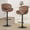 Brown, variant on Toauuo Swivel Bar Stools Set of 2 Adjustable Height, Bentwood Frame PU Leather Upholstered Seat with Backrest & Footrest, Modern Counter Chairs for Kitchen Bar Dining Room