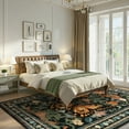 thumbnail image 3 of Lahome Decor 8'x10' Butterfly Area Rugs, 8x10ft Large Washable Rugs for Living Room, Non-Slip Bedroom Rugs Stain Resistant Boho Floral Rug Low-Pile Throw Rug for ‎Dining Room Office,Black, 3 of 10