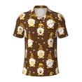thumbnail image 2 of Daiia Flowers And Gnomes Bees Pattern Men’s Polo Shirts,Solid Deck Shirt,Classic Fit, Breathable Cotton Polo for Casual and Sport Wear-4X-Large, 2 of 7