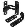 thumbnail image 5 of MLINS 1 Set Heavy Duty Barn Door Latch Black Carbon Steel Secure Lock for Door 6.5 Inch, 5 of 7