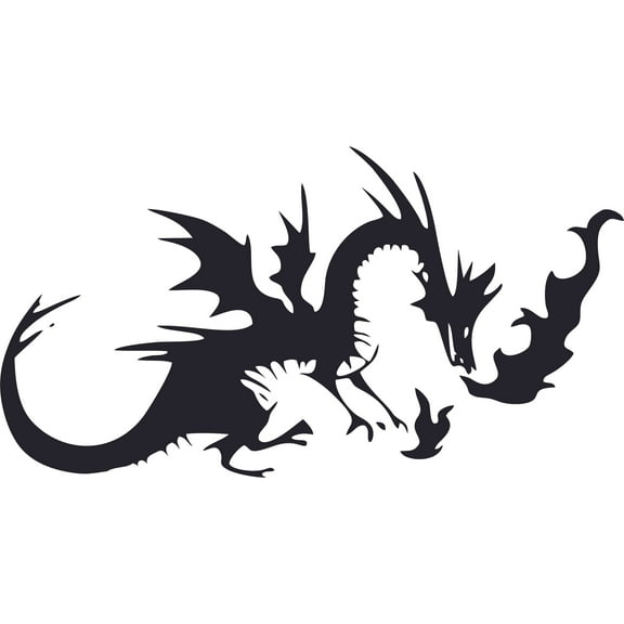 Disney Villain Dragon Cartoon Characters Decors Wall Sticker Art Design Decal for Girls Boys Kids Room Bedroom Nursery Kindergarten House Home Decor Stickers Wall Art Vinyl Decoration (35x40 inch)