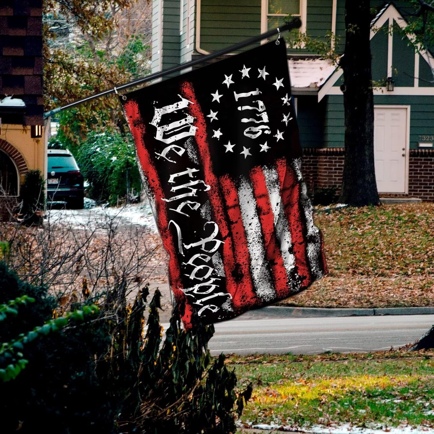 Lanola We The People 1776 Flag Double Sided 3x5 Outdoor Betsy Ross 13 Star American Constitution Flags Indoor Garden Decoration