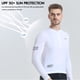 thumbnail image 4 of Camiseta de ciclismo RION para hombre, camisetas de ciclismo con media cremallera, mangas largas, ropa para ciclismo de carretera, protección solar UPF 50+, corte ajustado, 15 ℃- 24 ℃, 4 of 5