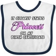 thumbnail image 3 of Inktastic Princess Girls Baby Bib, 3 of 4