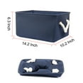 thumbnail image 5 of Collapsible Fabric Storage Bins Basket Towels Storage Container Dark Blue M, 5 of 8