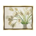 thumbnail image 3 of Stupell Industries Tranquil White Tulip Bouquet in Country Vase Metallic Gold Framed Floating Canvas Wall Art, 24x30, by Eva Barberini, 3 of 5