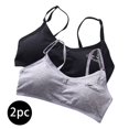 thumbnail image 2 of Mrat Womens Comfort Seamless Bra 3pc Girls Bra Comfort Fitting Seamless for Girl Teens with Adjustable Straps Underwear Bras S-335 Gray One Size, 2 of 3