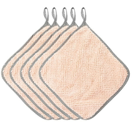 

Yeithhui Household Cleaning Cloth 5Pcs Rag Dish Cloth Water Absorption Thickening Pot Washing Towel Table Kitchen Dishcloth