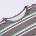 thumbnail image 6 of JAJAHO T Shirts For Men Short Sleeve Striped Summer Top Color Block Crewneck Classic Tee Shirt Relaxed Fit Daily Wear Stylish Tops, 6 of 8