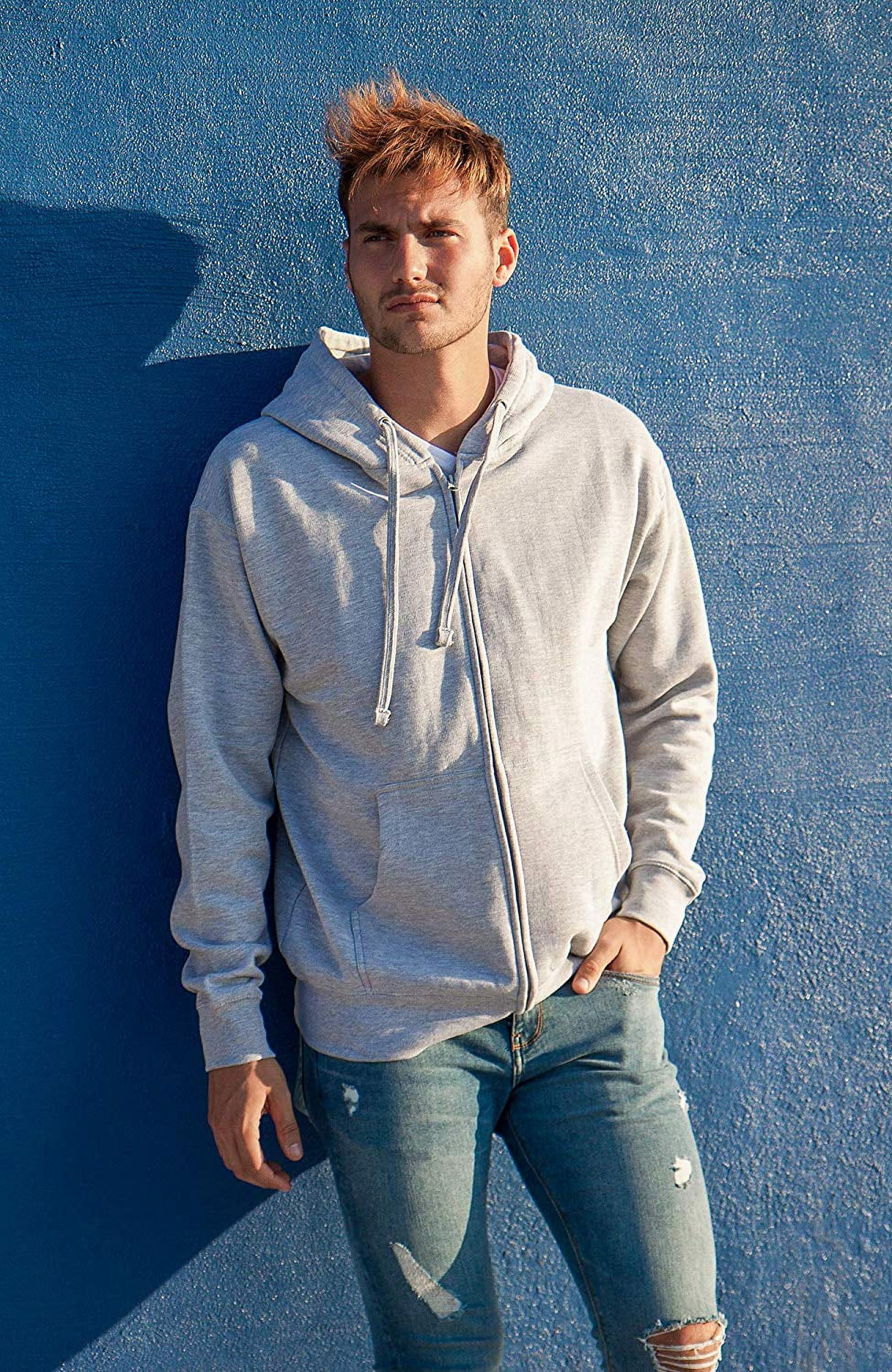 Men's Heavyweight Full Zip up Hoodie | Fleece Jacket | Warm Zipper Casual Sweatshirt with Hood