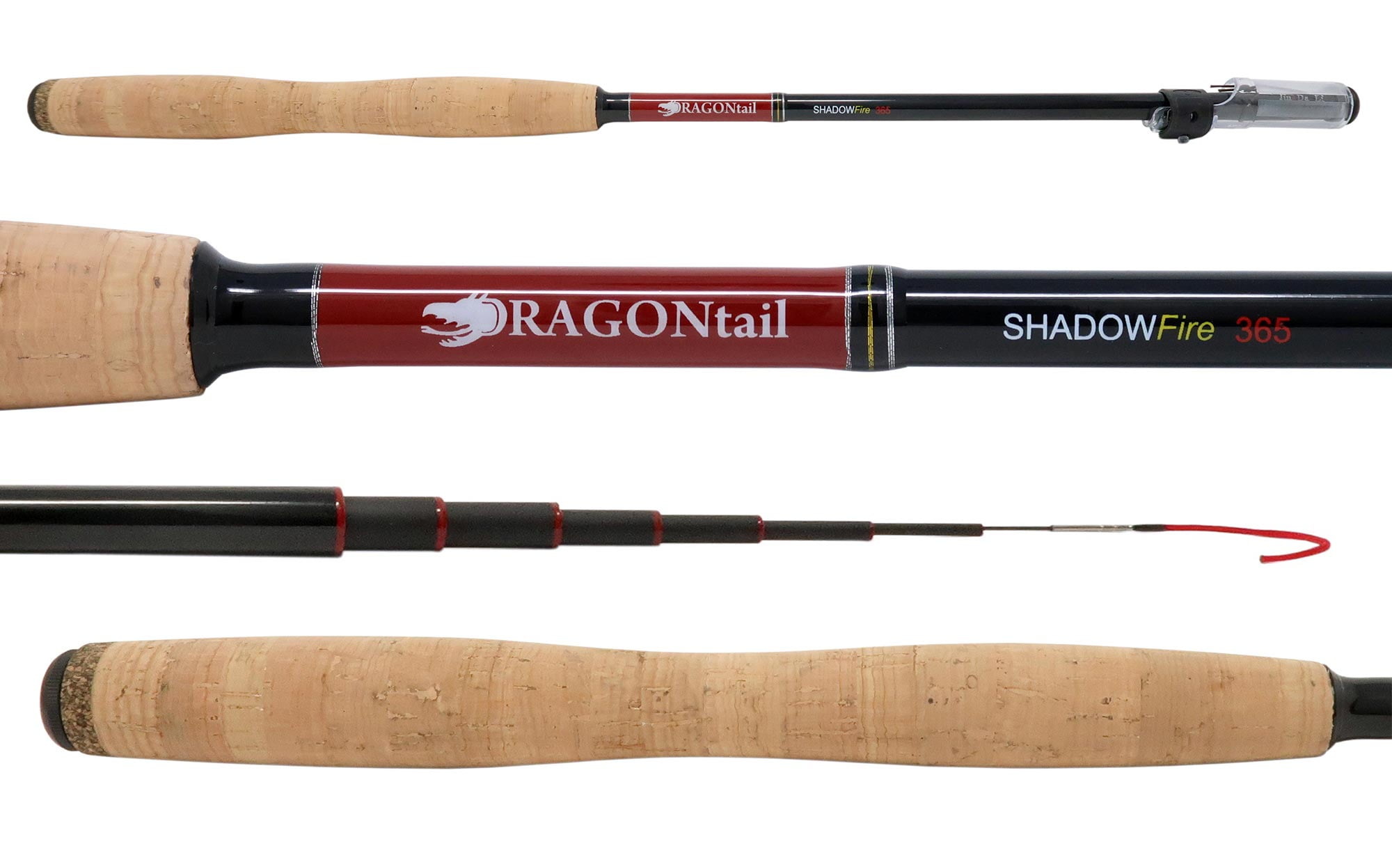 DRAGONtail Shadowfire 365 12' Tenkara Fishing Pole Kit with DRAGONtail Shadowfire 365 12' Tenkara Fishing Pole Kit with