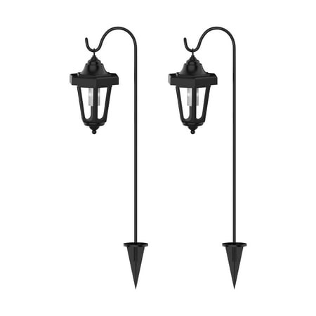 pure garden solar powered lights set of 2 coach hanging lantern