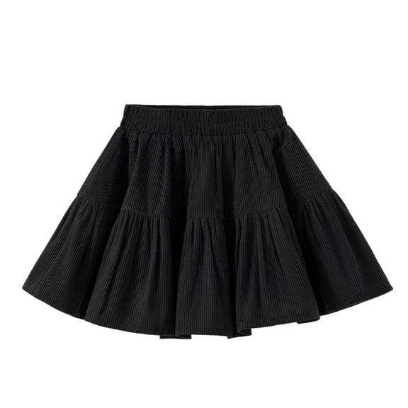 Kids Girl Boy Spandex Corduroy Casual Skirt for Child Elastic Waist Basic Midi Fall Winter 2026 Clothes Trendy Y2K