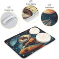 thumbnail image 4 of Sloth Space Planet Dish Drying Mat for Kitchen Counter, Ultra Absorbent Reversible Microfiber Dishes Drying Rack Pad Heat-resistant Mats 18x24in, 4 of 7