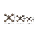 thumbnail image 4 of 5", 4", 3"H Bronze Metal Weathered Jack Sculpture, by DecMode (3 Count), 4 of 20