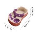 thumbnail image 5 of SSZMDLB under $5 4Pcs Ceramic Ashtray Bowl, Ceramic Slipper Ashtray, Funny Flip Flop Dish Plate, Divided Serving Saucer Bowl, Unique Desktop Decor for Home Office, 5 of 9