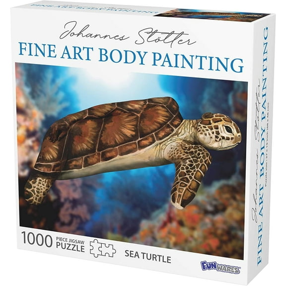 Johannes Stotter Sea Turtle Body Art 1000 Piece Jigsaw Puzzle