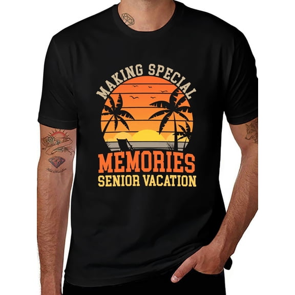 Potopok Making Special Memories Senior Vacation Beach Trip 2026 T-Shirt,Black - S