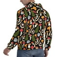 thumbnail image 6 of Uemuo Mushrooms Pattern Men's Hoodie - Casual Pullover Hoodie with Kangaroo Pocket, Stylish Hooded Sweatshirt for Everyday Wear-Small, 6 of 7